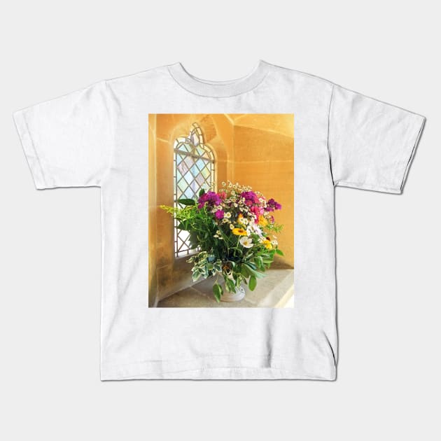 Spring Flowers Bouquet Kids T-Shirt by pinkal